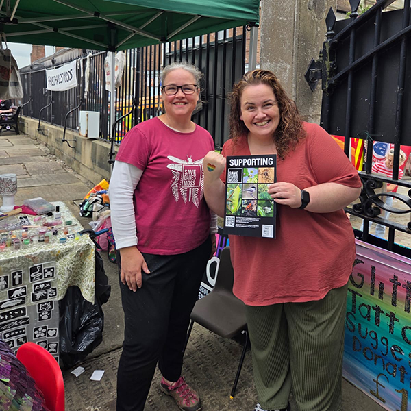 Jessica Gunning at the Save Danes Moss stall